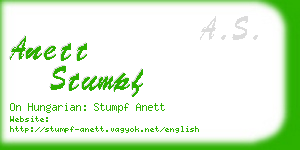 anett stumpf business card